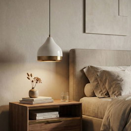 Opviq Lámpara de Metal Blanca con Altura Ajustable